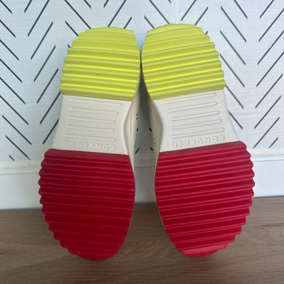 ⭐Converse Run Star Hike Ox Platform Sz 6 Men's Shoes Beige Red Sneakers A08196C⭐ - Picture 7 of 10